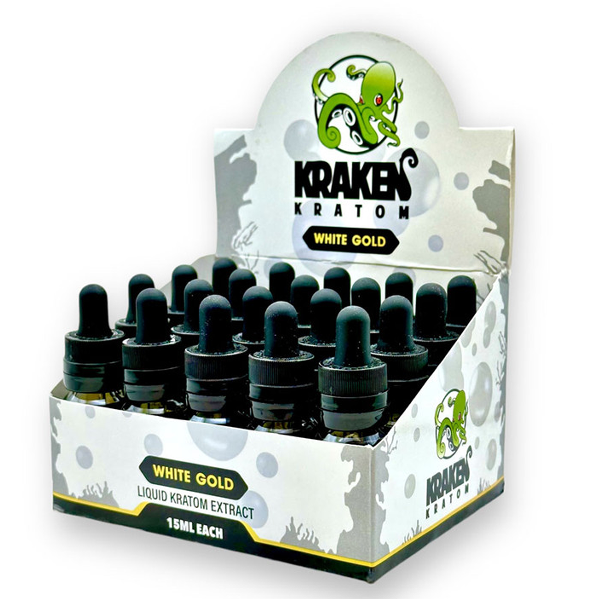 Kraken White Gold Liquid 175mg Kratom Extract 15ml Shot [K-KR-WGS]