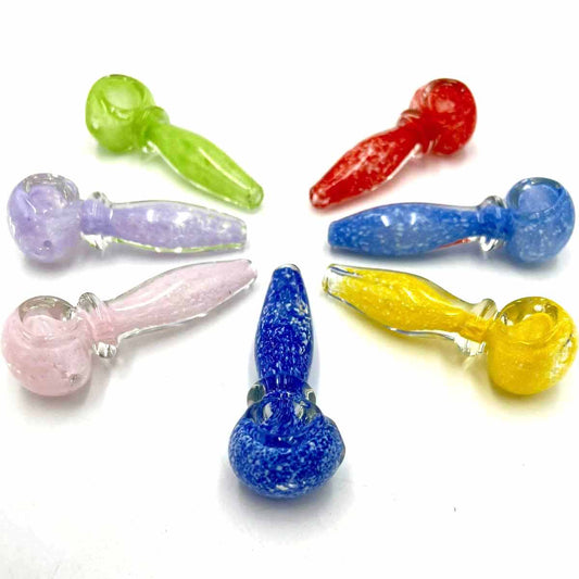 3.5” - 4" Glass Frit Hand Pipe - Assorted Colors[HP-G-232]