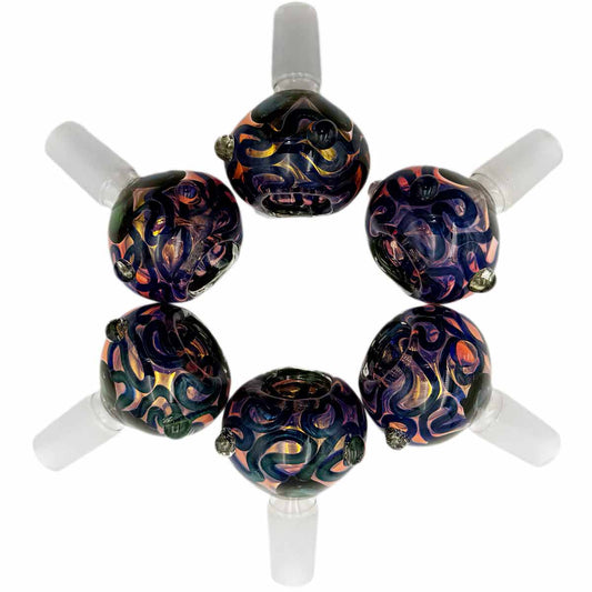 14mm Thick Premium Quality Fumed Glass Bowls - Style #1 [GB-48A]