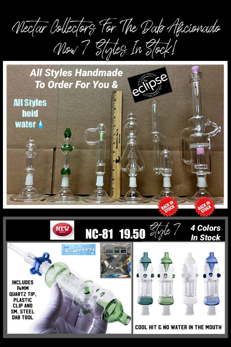 8" 14mm Nectar Collector w/ Tree Perc and Accessory Set - Assorted Colors [NC-G-81]