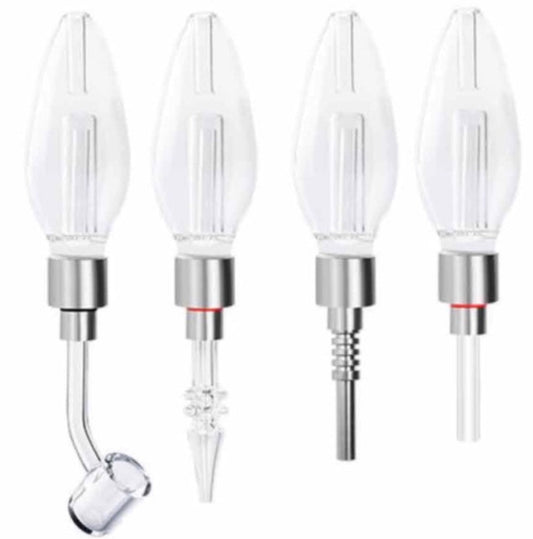 Quartz, G2 Titanium or Ceramic 510 Threaded Tips - Now 5 Styles! [NC-TIP-510]