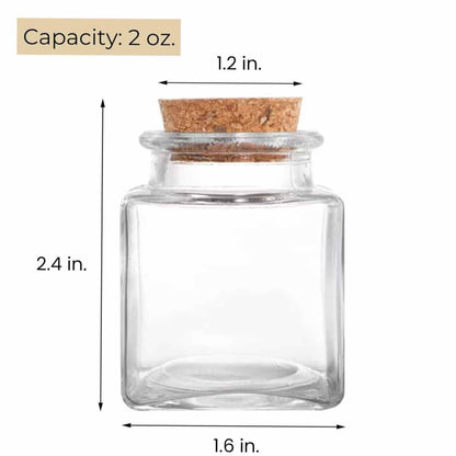2oz Glass Stash Jar w/ Large Cork - [C-G-2-JAR]