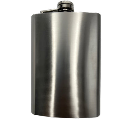 8oz Brushed Stainless Steel Flask [FL-20]