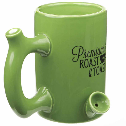 Roast & Toast Ceramic Coffee Mug & Pipe w/ Gift Box - Green Premium Roast & Toast [CM-C-FC-33]