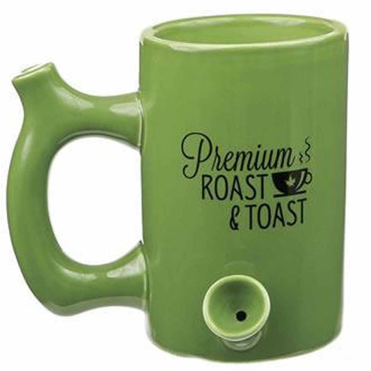 Roast & Toast Ceramic Coffee Mug & Pipe w/ Gift Box - Green Premium Roast & Toast [CM-C-FC-33]