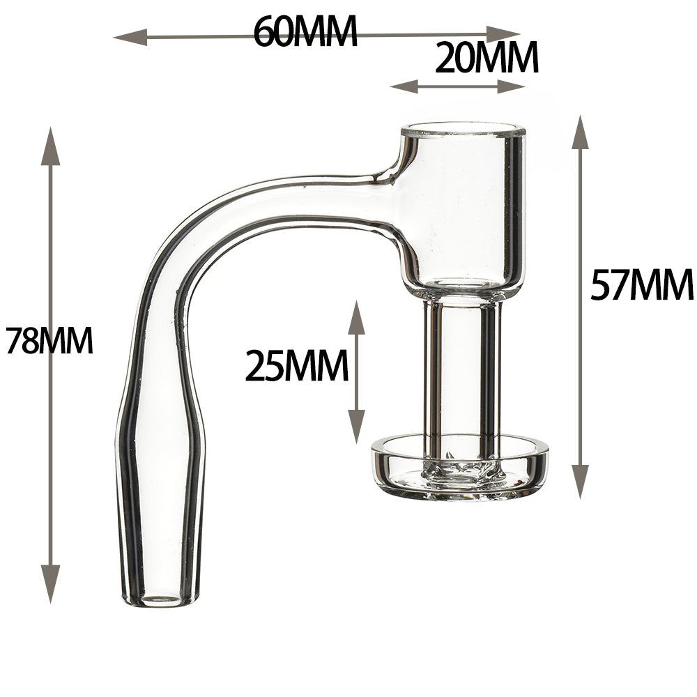 Seamless Flat Top Terp Slurp Vacuum Banger w/ Dichro Ball Cap, Valve & Pearl - 14M 90° [QB-TSV2]