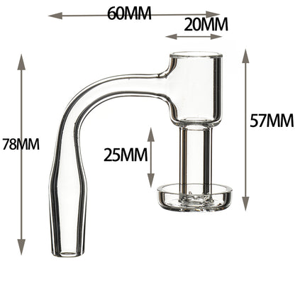 Seamless Flat Top Terp Slurp Vacuum Banger w/ Dichro Ball Cap, Valve & Pearl - 14M 90° [QB-TSV2]