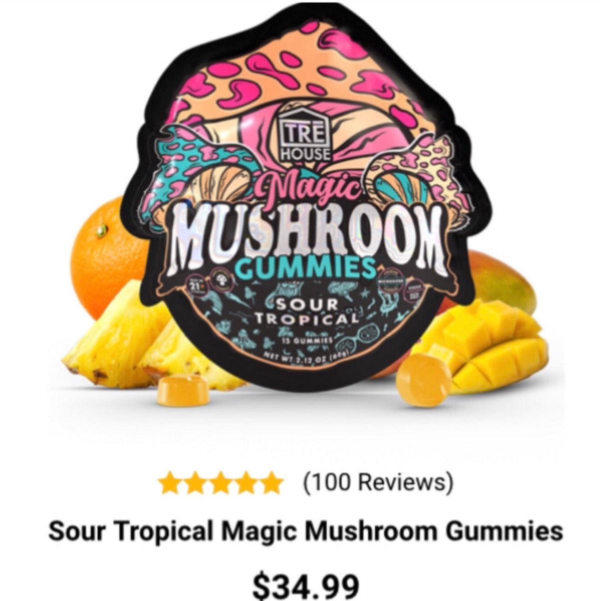 TRE’ House Extra Strength Magic Mushroom Gummies - THC Free - Now Available In All 8 Flavors! [C-TH-G]