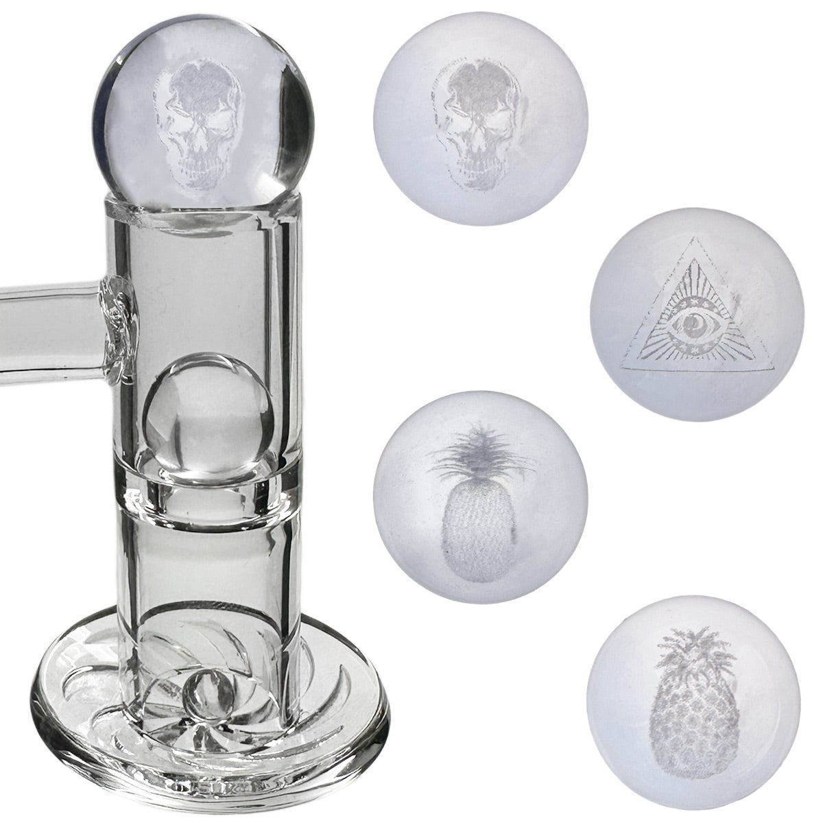 3-Piece 3D Laser-Engraved Terp Slurp Set - Assorted Designs [TSV-S23]
