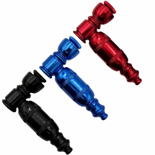 3" Metal Hand Pipe w/ Cap - Assorted Colors [HP-M-4006A]