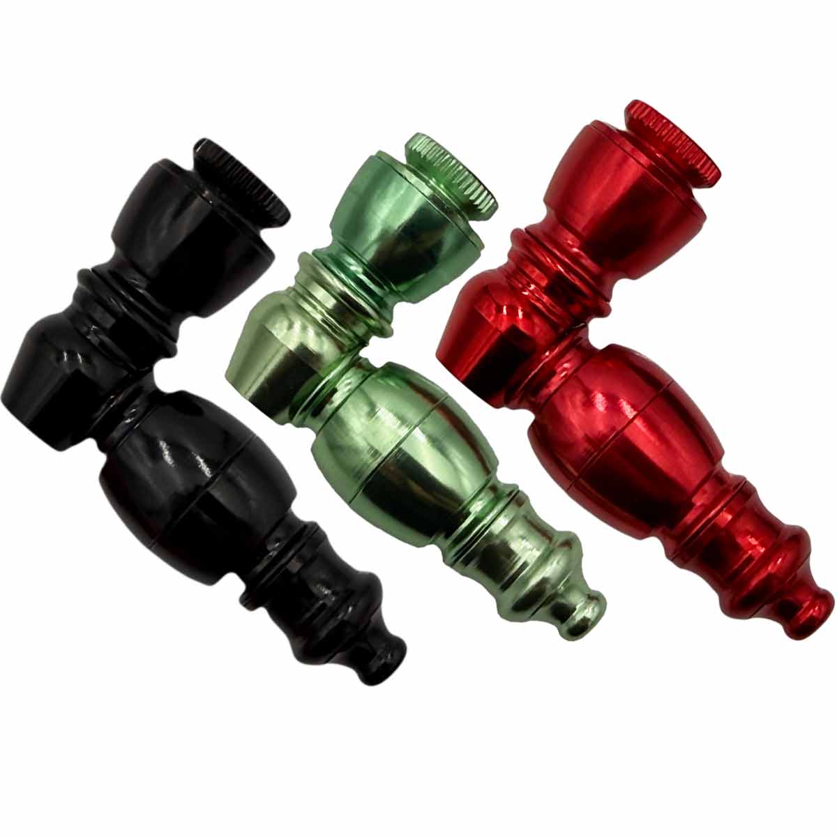 2.5" Metal Hand Pipe w/ Cap - Assorted Colors [HP-M-4008A]