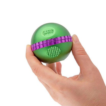 4-Piece Ooze Saturn Grinder w/ Built-In Stash Jar & Velvet Bag - 50mm - Green  [GR-15-Green]