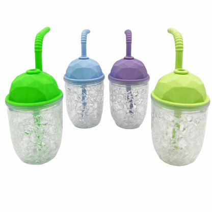 7” Heavy Duty Plastic Cup w/ Freezable “Ice” - Assorted Colors [WP-H-236]