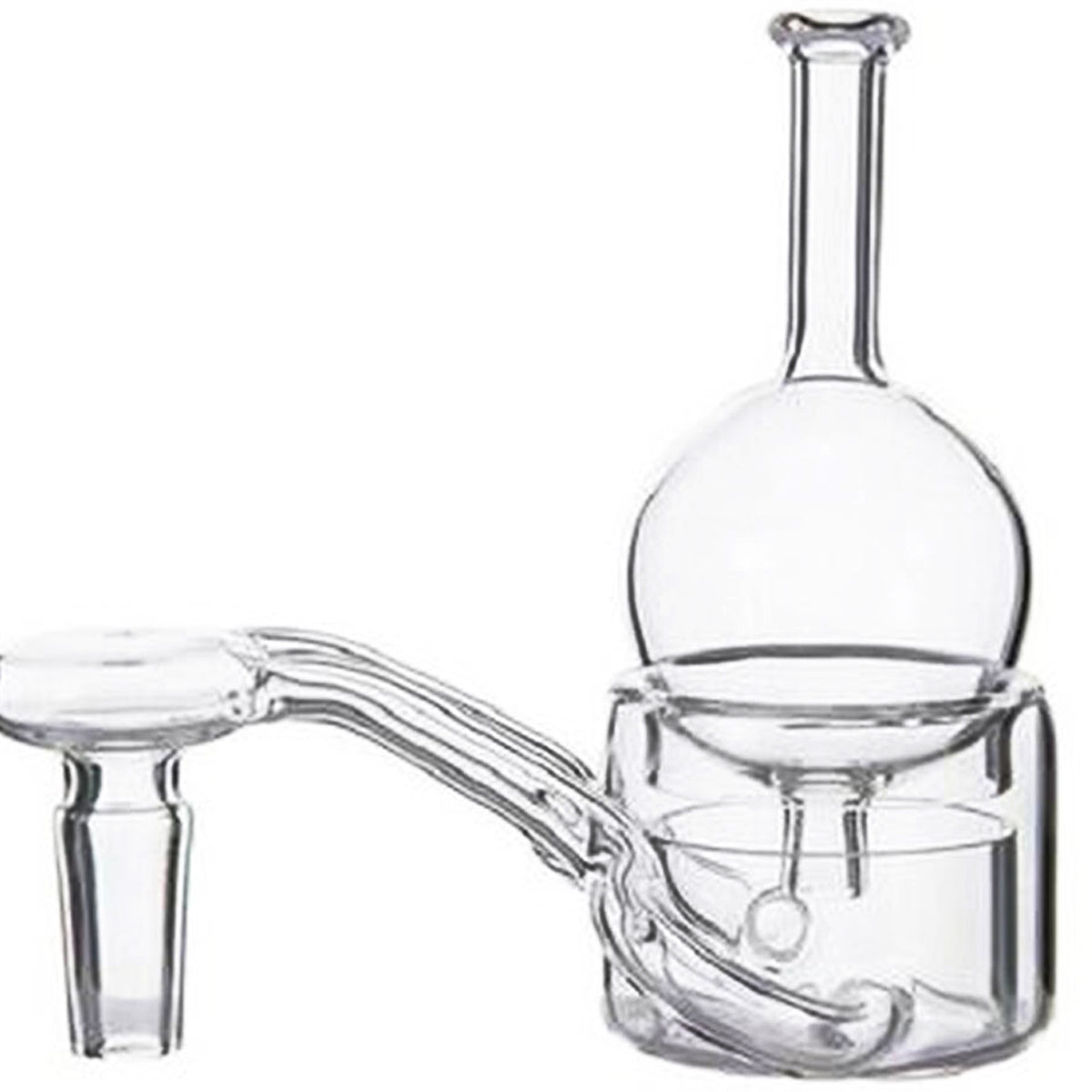 50mm Thermal Quartz Banger w/ Giant Bubble Carb Cap - 14M, 14F & 18M 90° [QB-50]