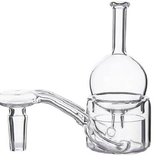 50mm Thermal Quartz Banger w/ Giant Bubble Carb Cap - 14M, 14F & 18M 90° [QB-50]