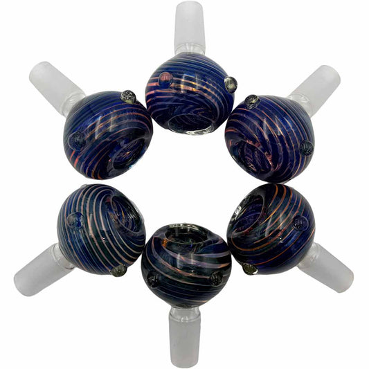 14mm Thick Premium Quality Fumed Glass Bowls - Style #4 [GB-48D]