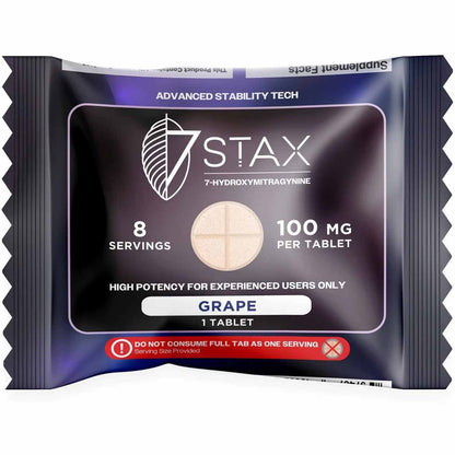 7Stax Extreme Premium 7-OH - 8 Servings Per 100mg Tab - 3 Sizes & 5 Flavors [K-7Stax]