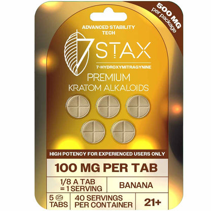 7Stax Extreme Premium 7-OH - 8 Servings Per 100mg Tab - 3 Sizes & 5 Flavors [K-7Stax]