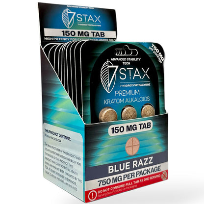 NEW 7Stax Extreme Premium 7-OH 150mg Tabs - Now 2 Sizes & 3 Flavors! [K-7Stax150]