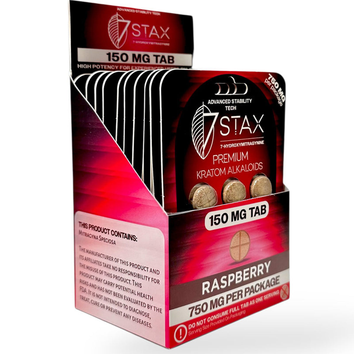 NEW 7Stax Extreme Premium 7-OH 150mg Tabs - Now 2 Sizes & 3 Flavors! [K-7Stax150]