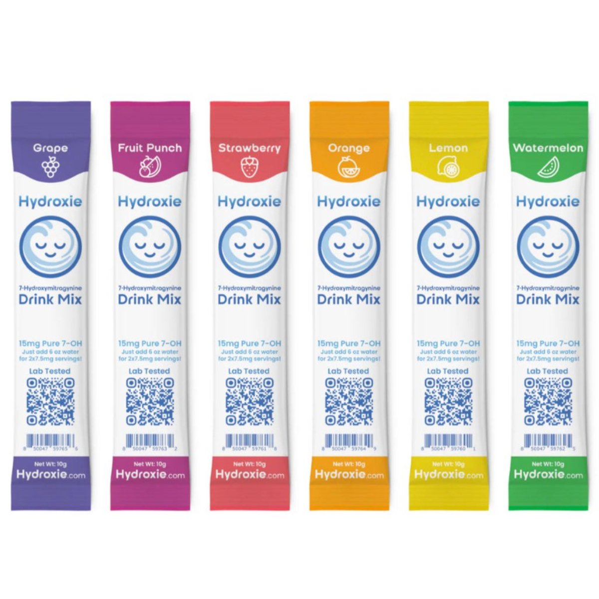 Hydroxie's 15mg & NEW 30MG 7-OH Instant Release Flavored Drink Mix- Assorted Flavors [K-H7-DM]