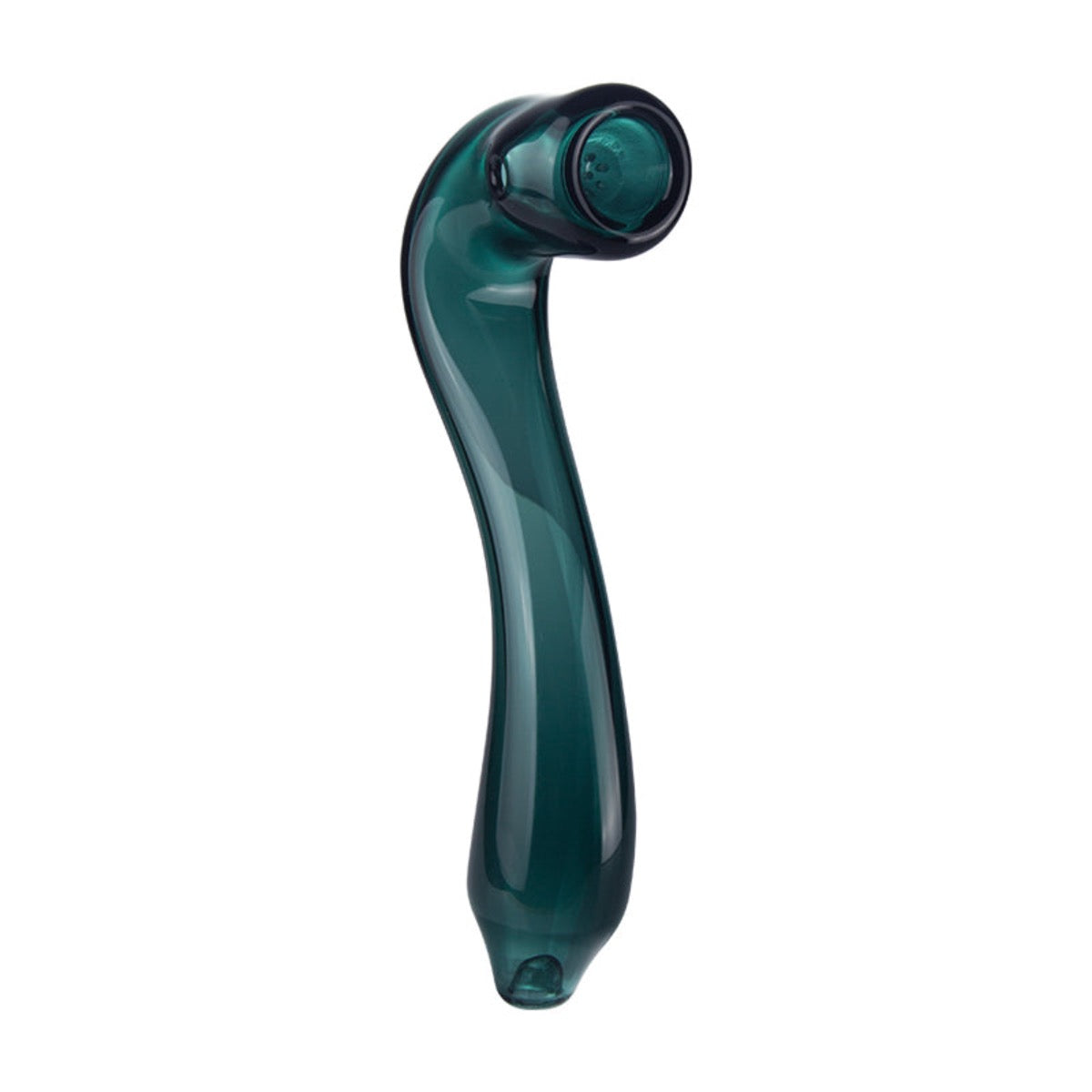 6.5” - 7” X-Large Glass Sherlock Hand Pipe w/ Built-In Screen - Now Choose From 10 Colors! [HP-G-195]