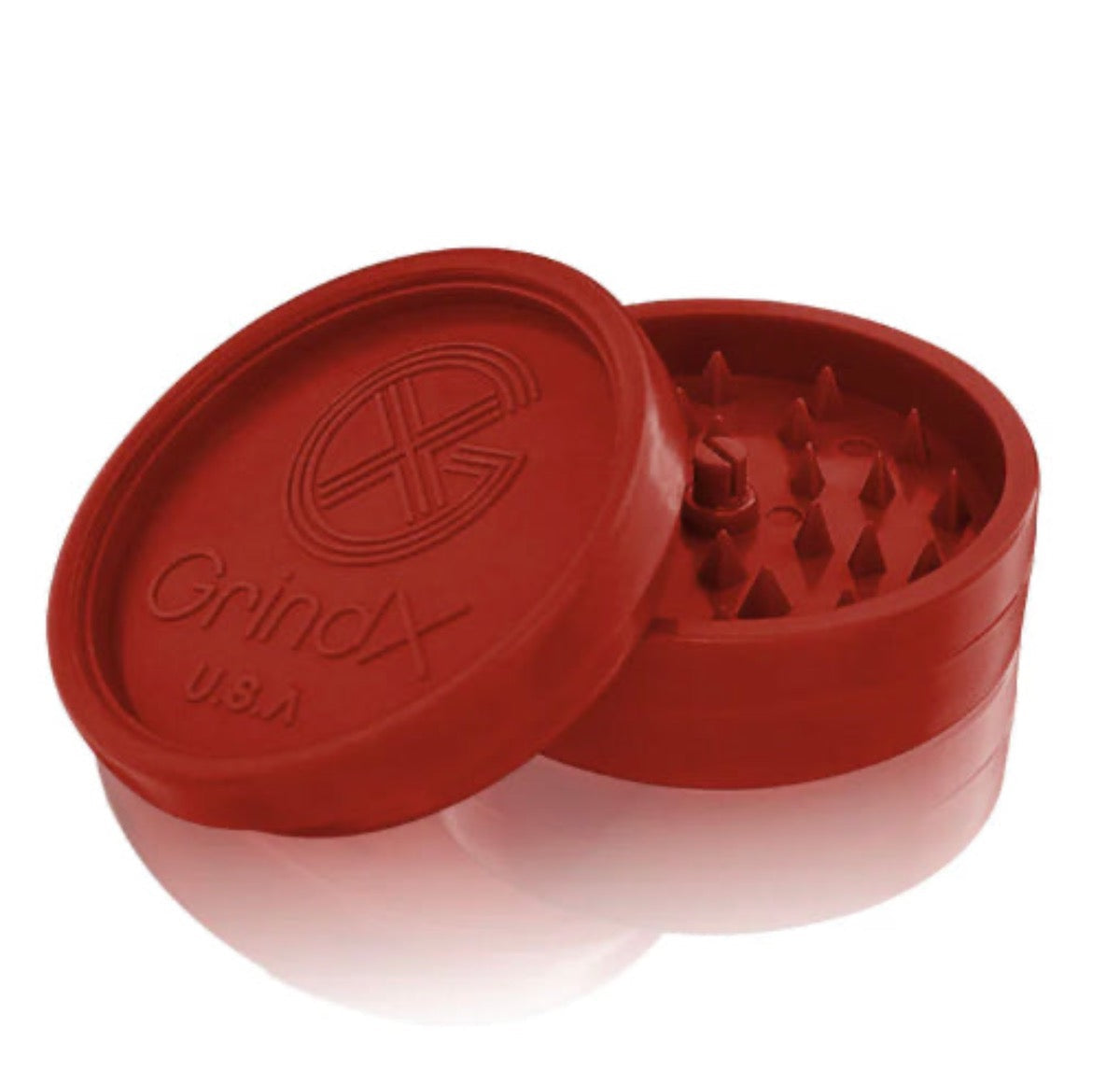 2-Piece GrindX American Made 55mm Herb Grinder - New Version - Assorted Colors [GR-X]