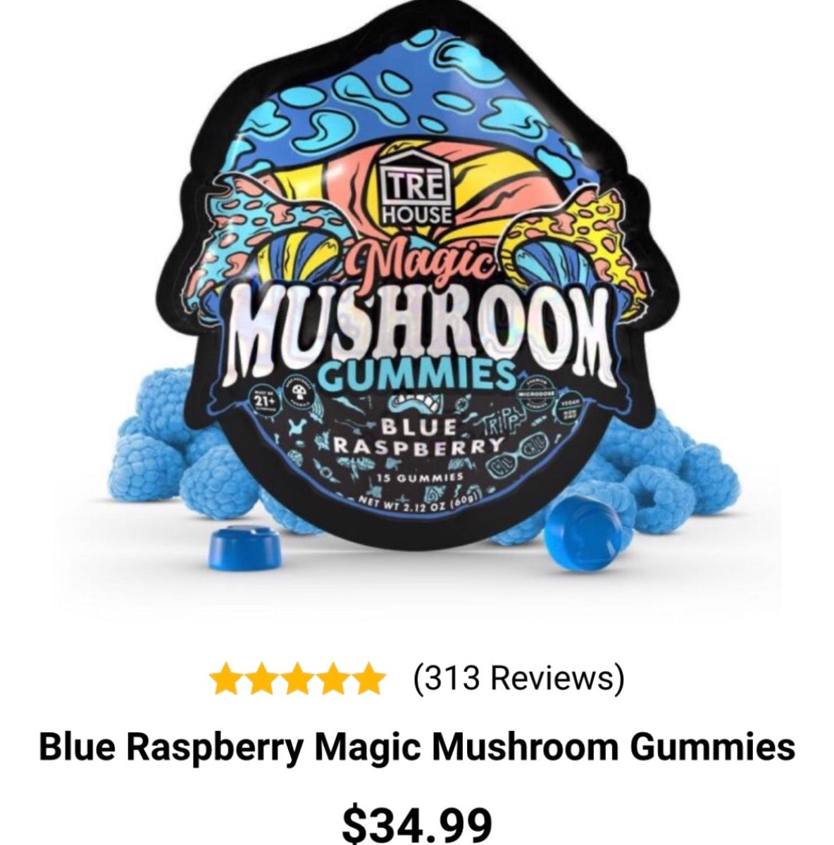 TRE’ House Extra Strength Magic Mushroom Gummies - THC Free - Now Available In All 8 Flavors! [C-TH-G]