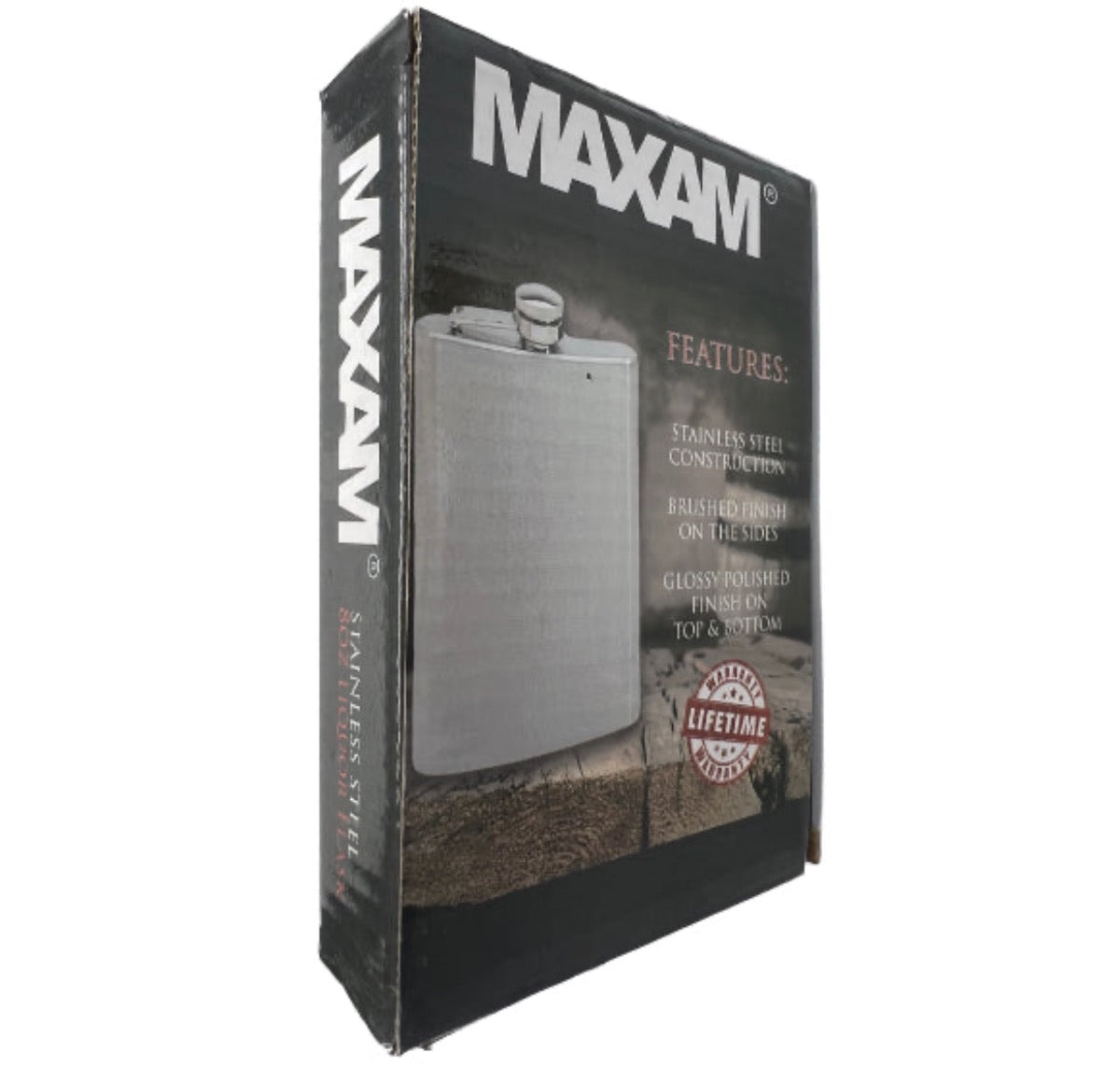 8oz Brushed Stainless Steel Flask [FL-20]