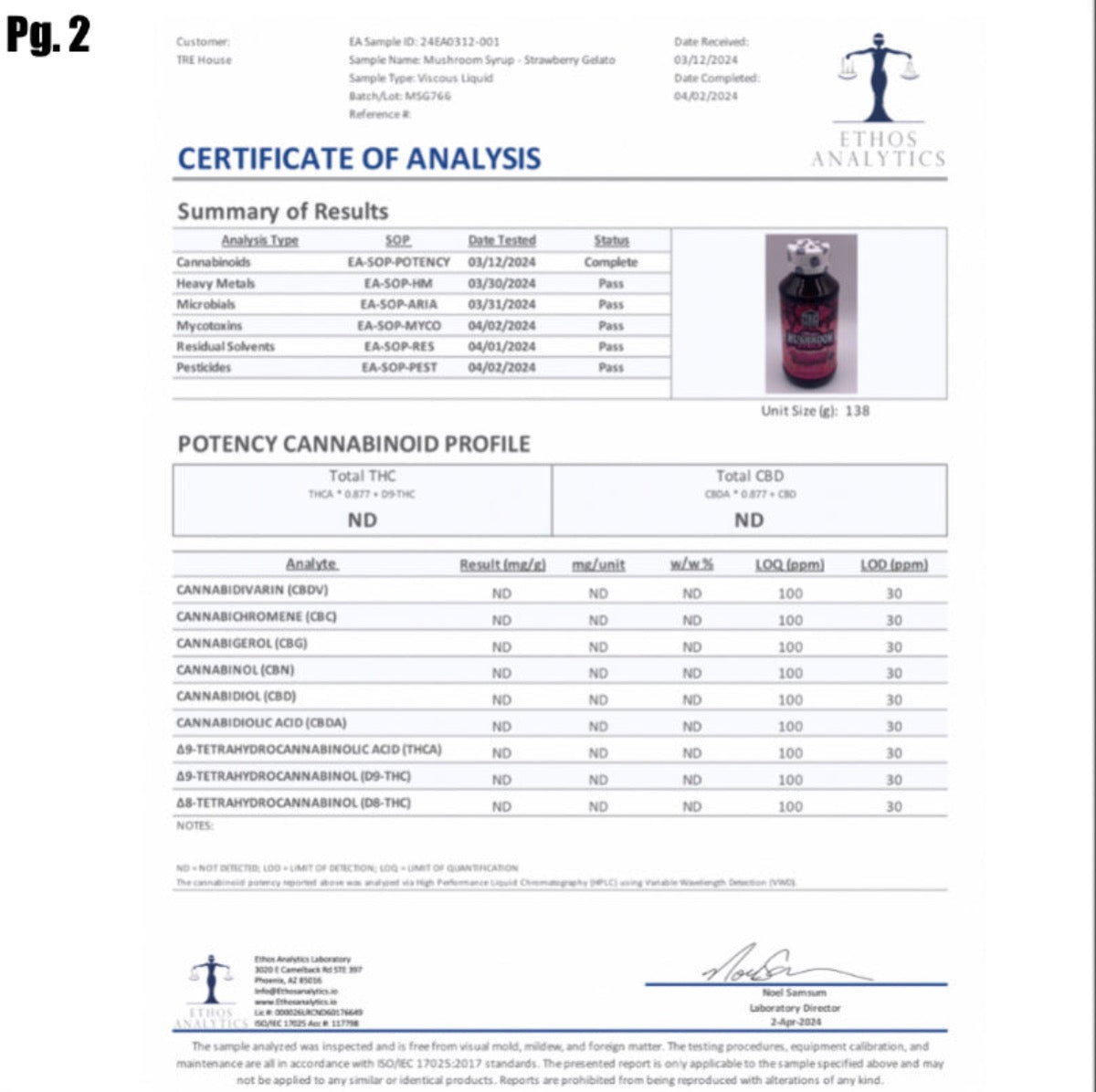 TRE’ House Extra Strength Magic Mushroom Syrup - THC Free -  Galaxy Grape & Strawberry Gelato  [C-TH-S]