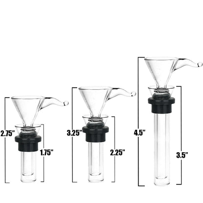 9mm Slides w/ Large Clear Handle & Downstem- Now In 3 Sizes! [GB-9MMS-1]