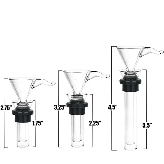 9mm Slides w/ Large Clear Handle & Downstem- Now In 3 Sizes! [GB-9MMS-1]