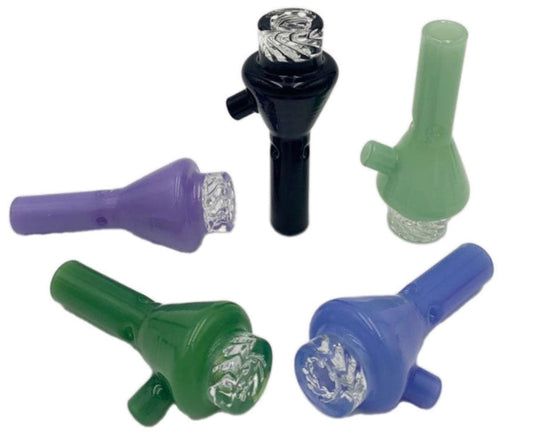 30mm Extra Tall Bong Shaped Cyclone Riptide Turbine Spinner Carb Cap - Assorted Colors [CC-G-69]
