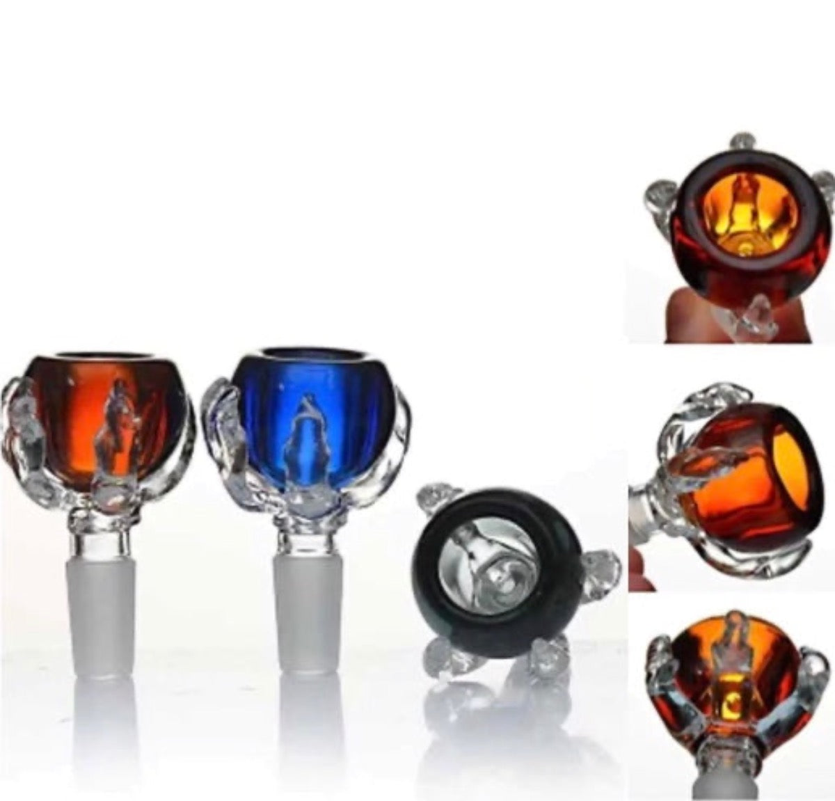 14mm & 18mm Glass Claw Bowl w/ in - Assorted Colors [GB-14]