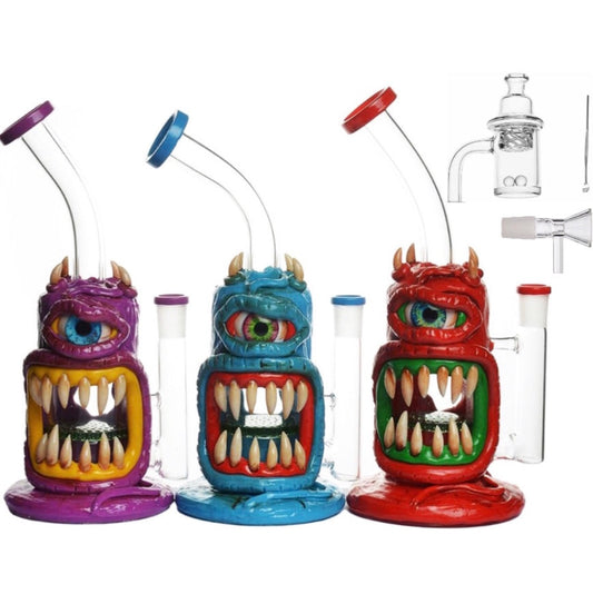 10" Banger Hanger w/ Monster Designs, Honeycomb Perc & Terp Pearl Set [WP-G-253C]