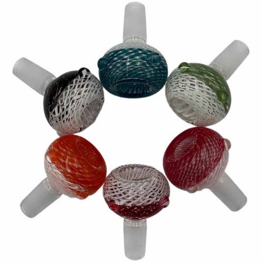 14mm Thick Premium Quality Swirly Glass Bowls - Assorted Colors [GB-50C]