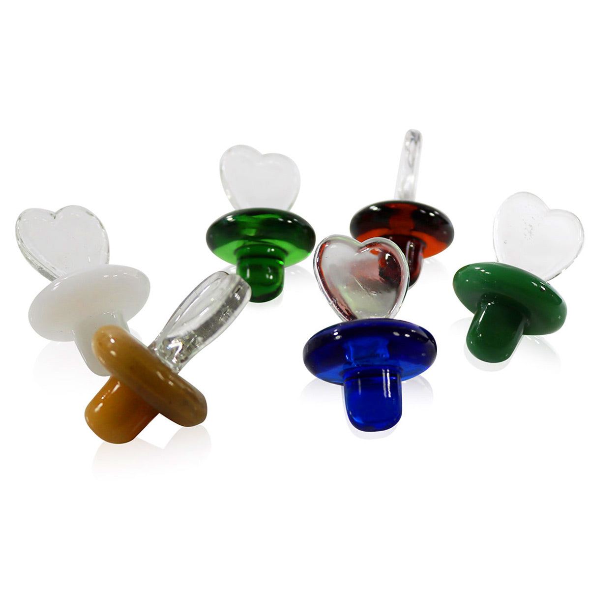 27.5mm Heart Shaped Carb Cap - Assorted Colors [CC-G-42]