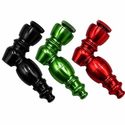 2.5" Metal Hand Pipe w/ Cap - Assorted Colors [HP-M-4008A]