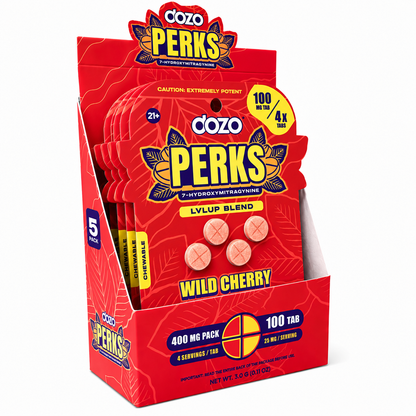 DOZO PERKS 7-OH - 4Ct & NEW 10Ct 100mg Tabs - 5 Flavors [K-DP-4C-100]