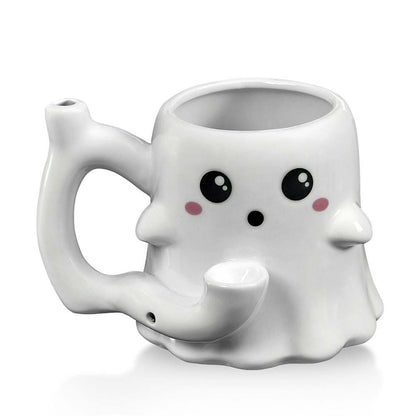 Roast & Toast Ceramic Coffee Mug & Pipe w/ Gift Box - Ghost [CM-C-FC-59]