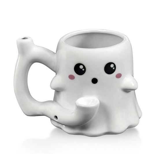 Roast & Toast Ceramic Coffee Mug & Pipe w/ Gift Box - Ghost [CM-C-FC-59]