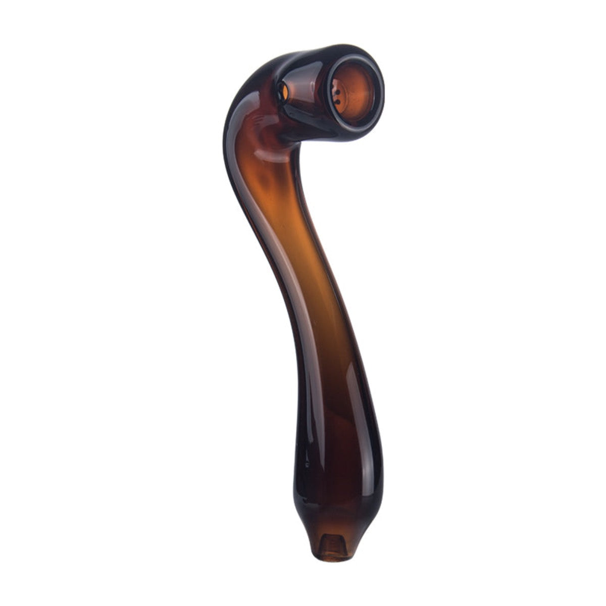 6.5” - 7” X-Large Glass Sherlock Hand Pipe w/ Built-In Screen - Now Choose From 10 Colors! [HP-G-195]