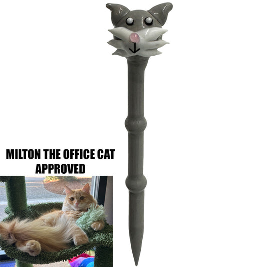 5" Glass Kitty Cat Dab Tool- Assorted Colors  [DAB-G-20]