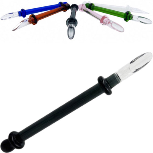 5" Glass Scoop Dab Tool - Assorted Colors [DAB-G-11]