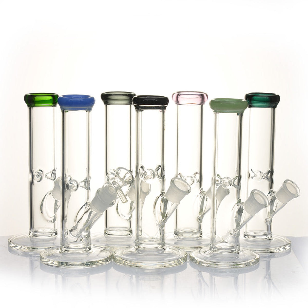 8" Straight Tube - Top Quality - 9 Vibrant Colors [WP-G-222A]