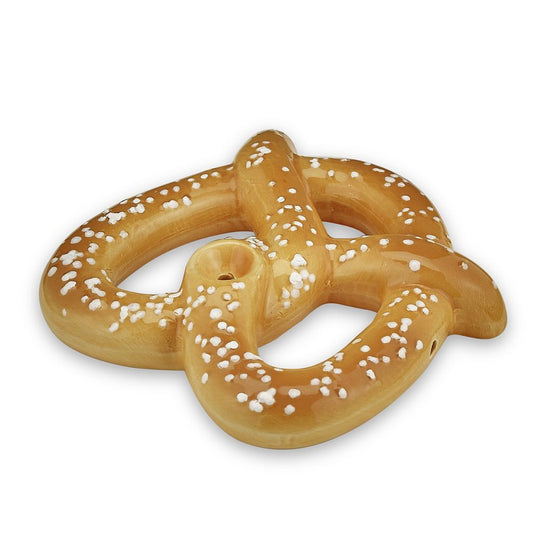 Roast & Toast Ceramic Pipe w/ Gift Box - Pretzel Pipe [HP-C-FC-1]
