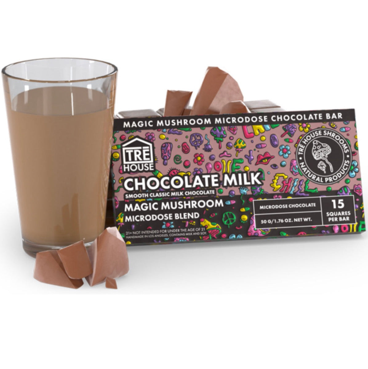 TRE’ House Extra Strength Magic Mushroom Chocolate Bars - Now 5 Flavors [C-TH-C]