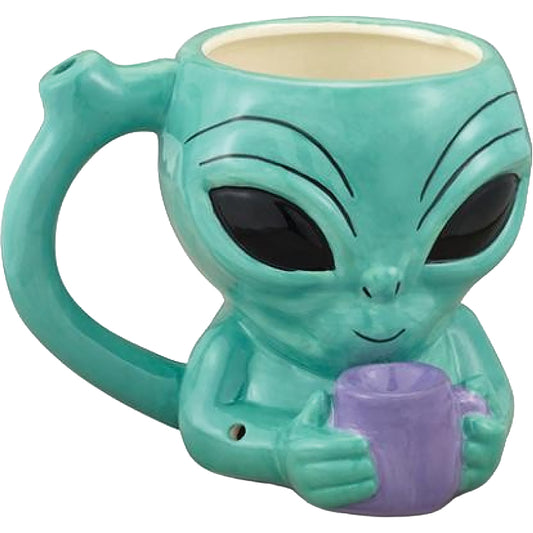 Roast & Toast Ceramic Coffee Mug & Pipe w/ Gift Box - Alien [CM-C-FC-63]