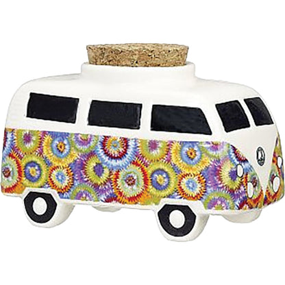 Roast & Toast Ceramic Stash Jar w/ Gift Box - Retro Vintage Bus [SJ-C-FC-3]
