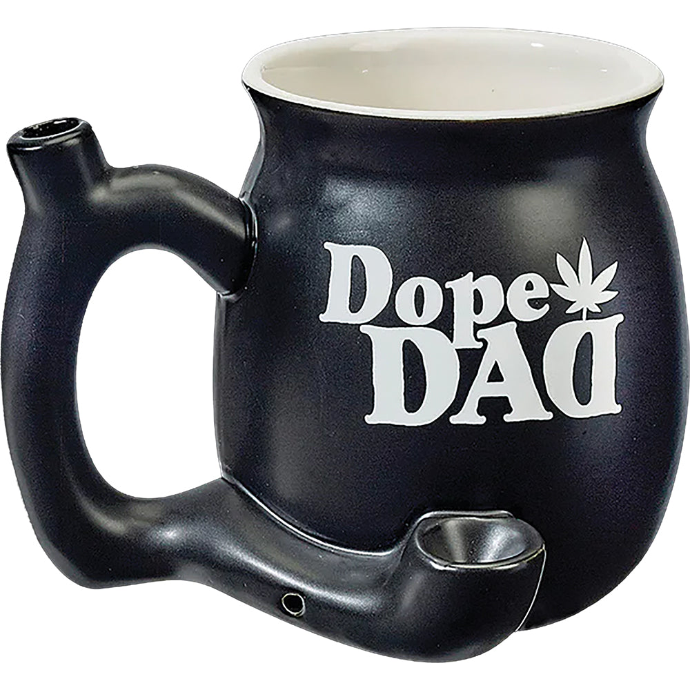 Roast & Toast Ceramic Coffee Mug & Pipe w/ Gift Box - Black Dope Dad! [CM-C-FC-67]